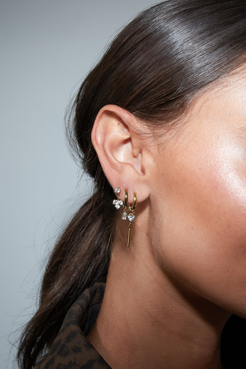 Boucles d'oreilles en acier inoxydable style cœur collection Daily Simple bijoux pour femmes
