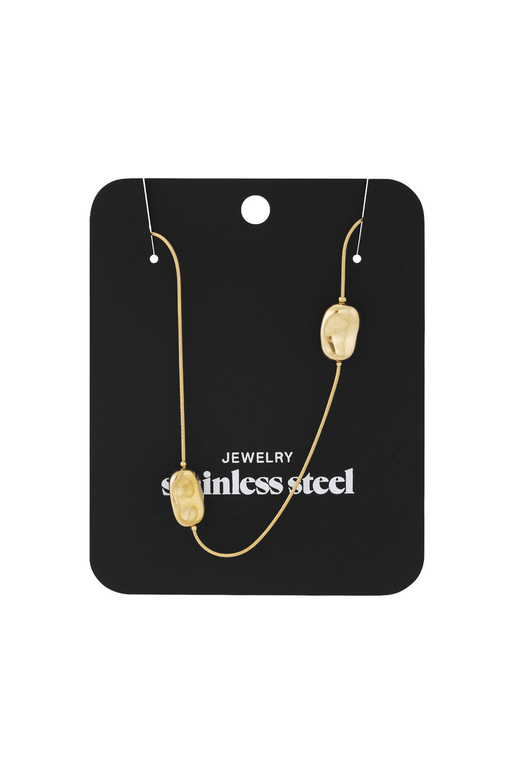 Collier long à maillons lisses