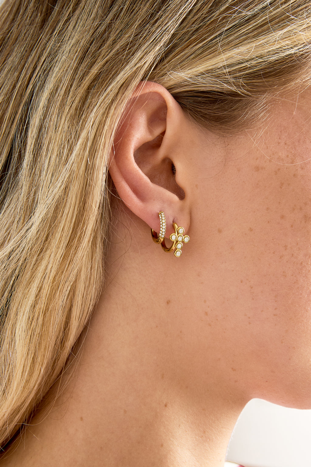 Boucles d'oreilles créoles en acier inoxydable,