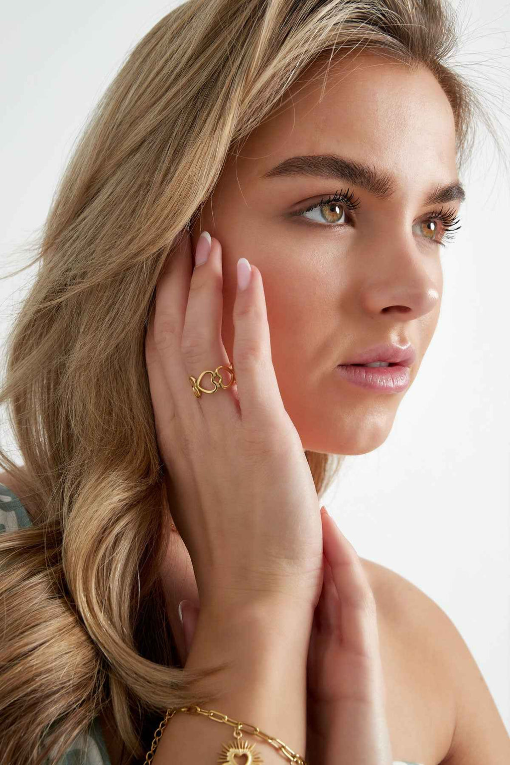 Bague Cœur Connecté Acier Inoxydable - Lien Symbolique & Port Quotidien Femme