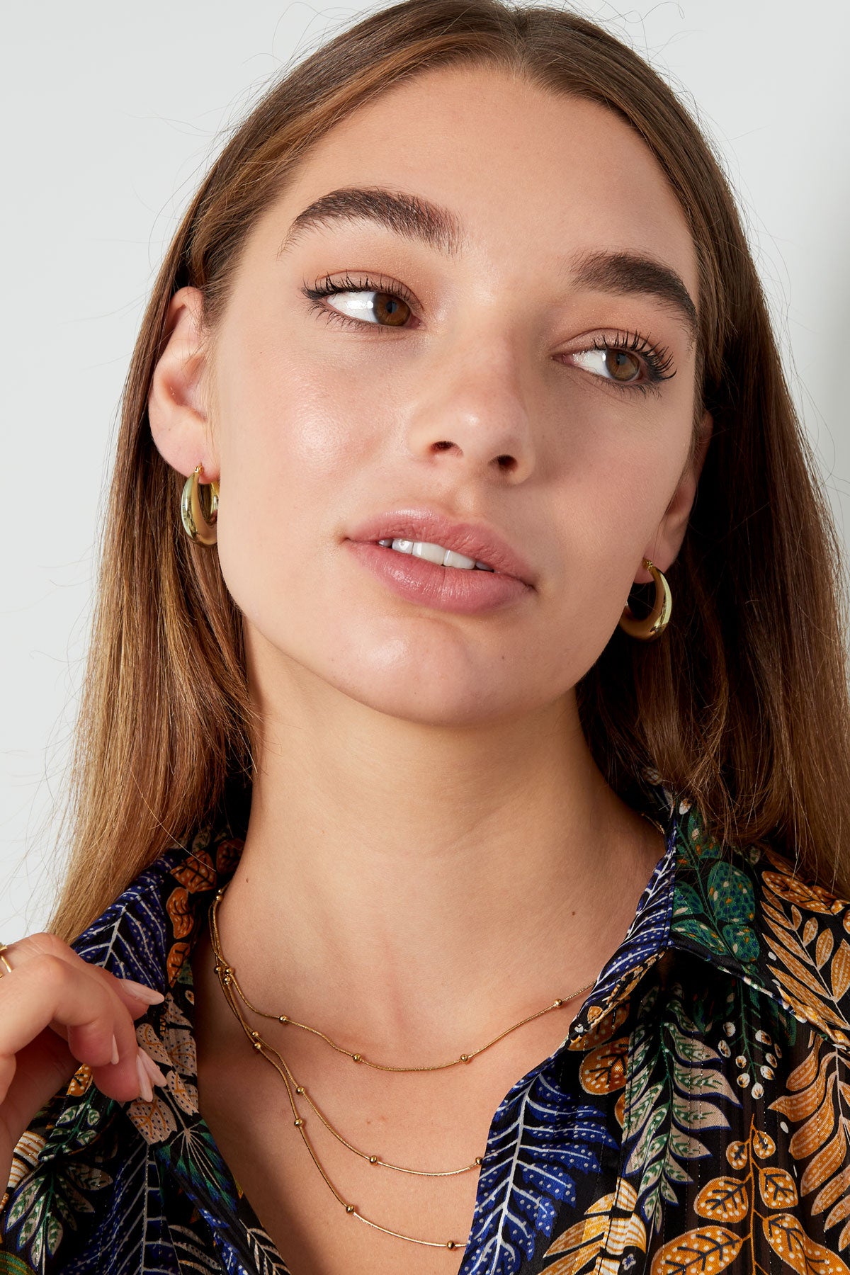 boucles d'oreilles rondes chic