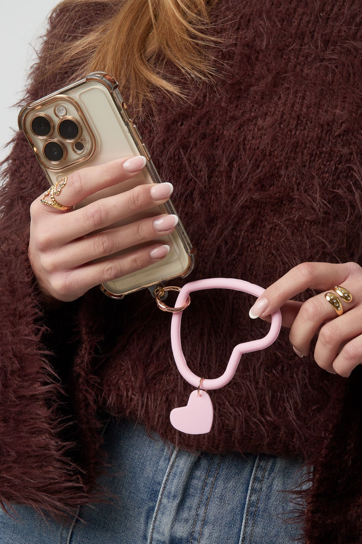 Accessoire de téléphone Love Link-Couleur noir or