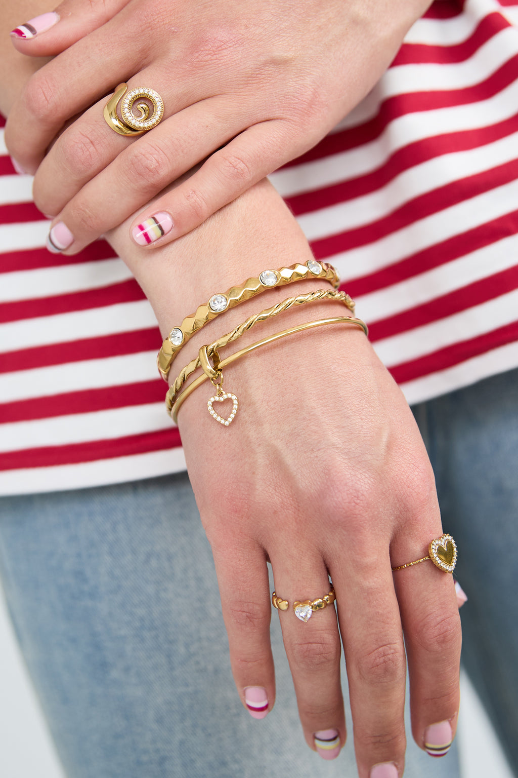 Bracelets avec breloque fleur acier inoxydable