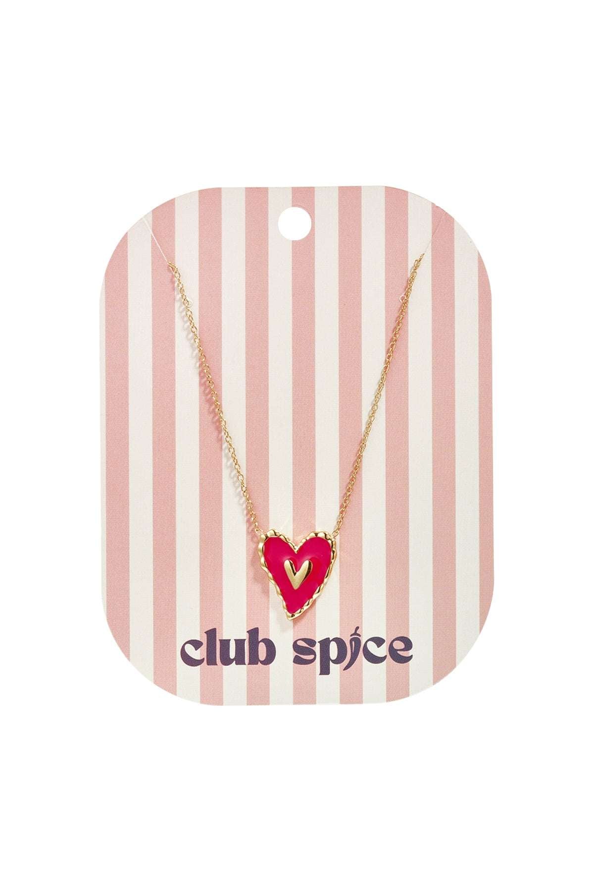 Collier avec cœur rouge suspendu