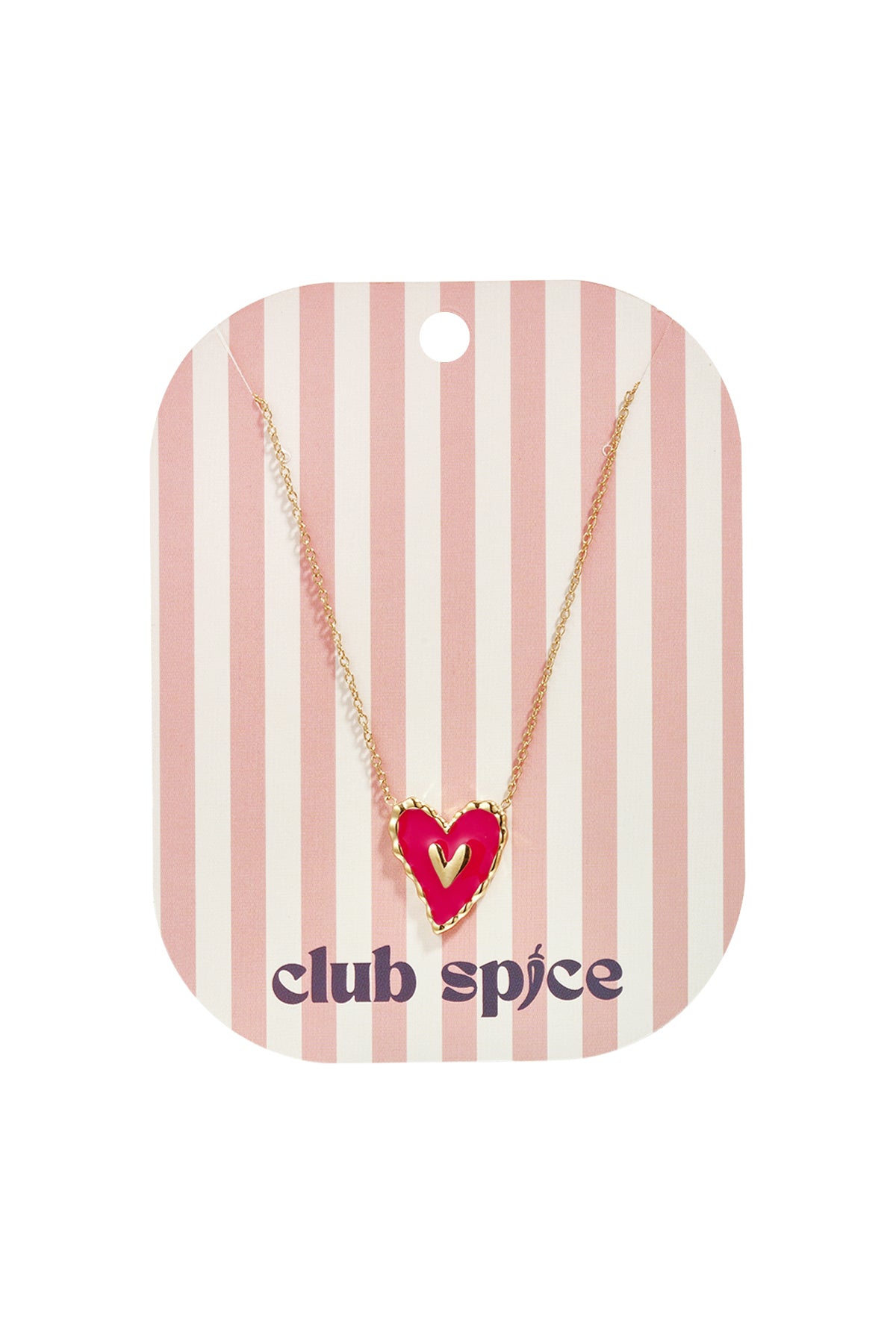 Collier avec cœur rouge suspendu