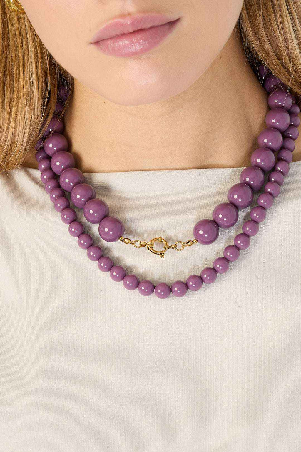 Collier à Perles Multicolore - Bijou Fantaisie Féminin Femme