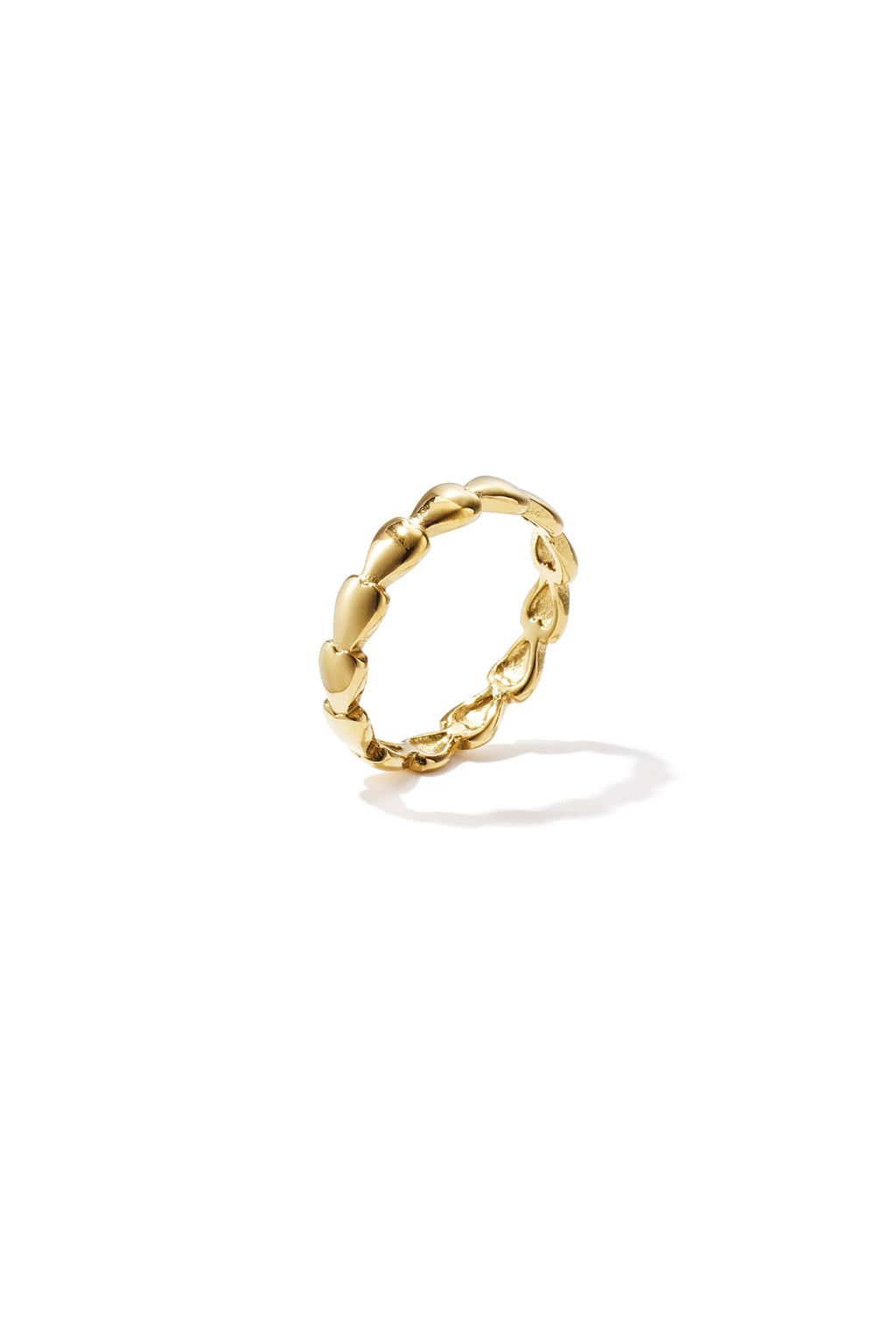 Bague ornée de petits cœurs acier inoxydable