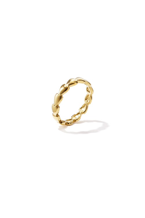 Bague ornée de petits cœurs acier inoxydable