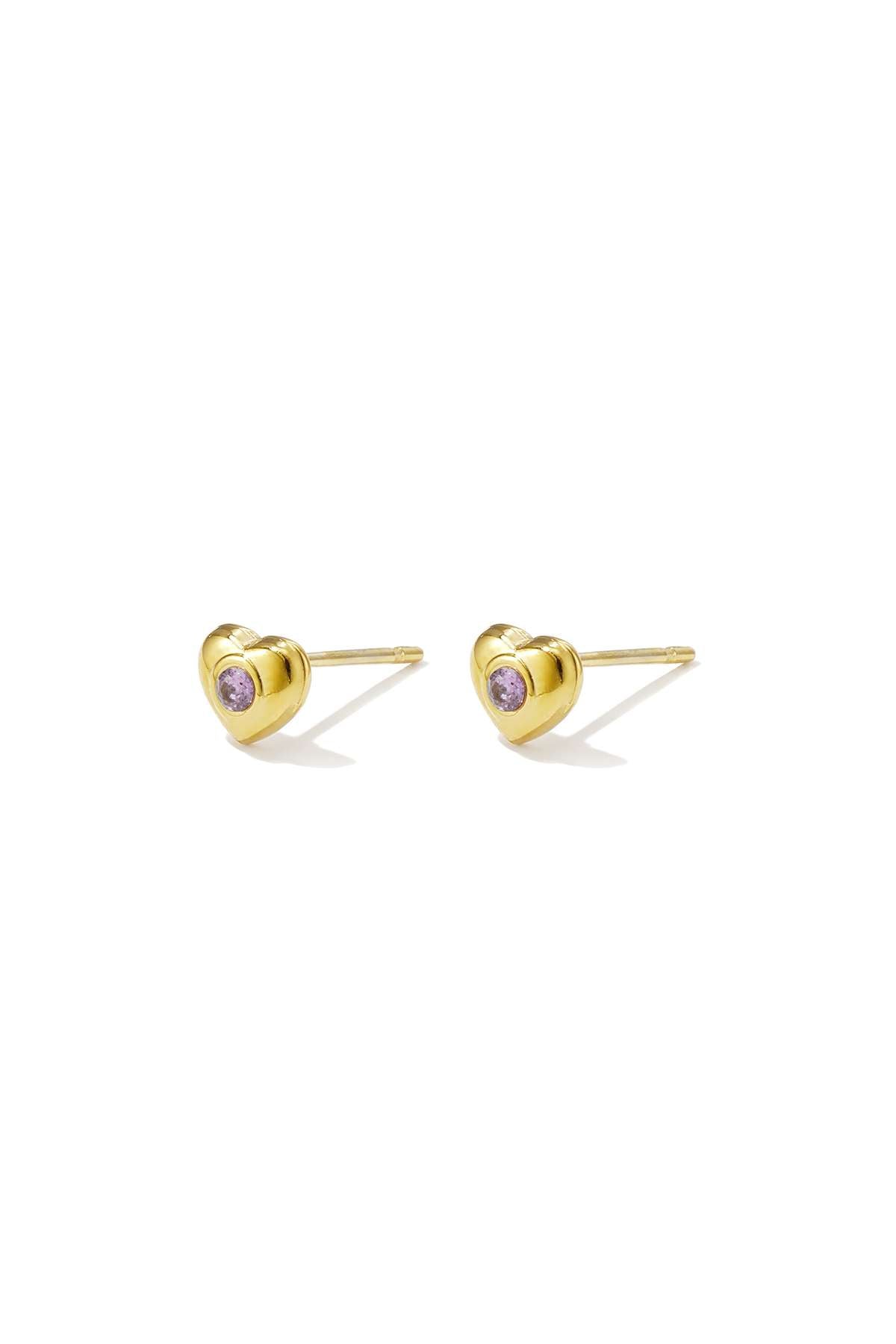 Boucles d'oreilles puces en acier inoxydable en forme de cœur, collection Daily Simple, bijoux pour femmes