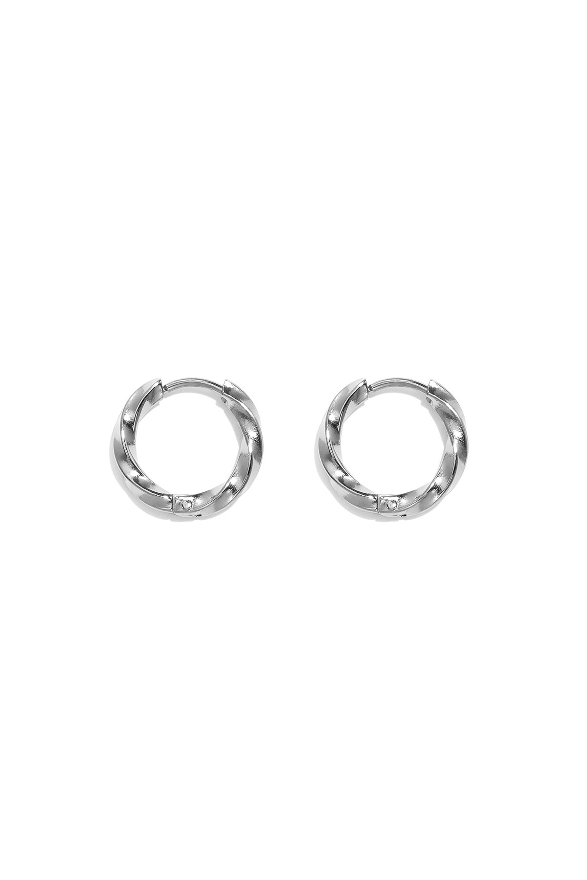 Boucles d'oreilles rondes en acier inoxydable, collection Daily Simple, bijoux pour femmes