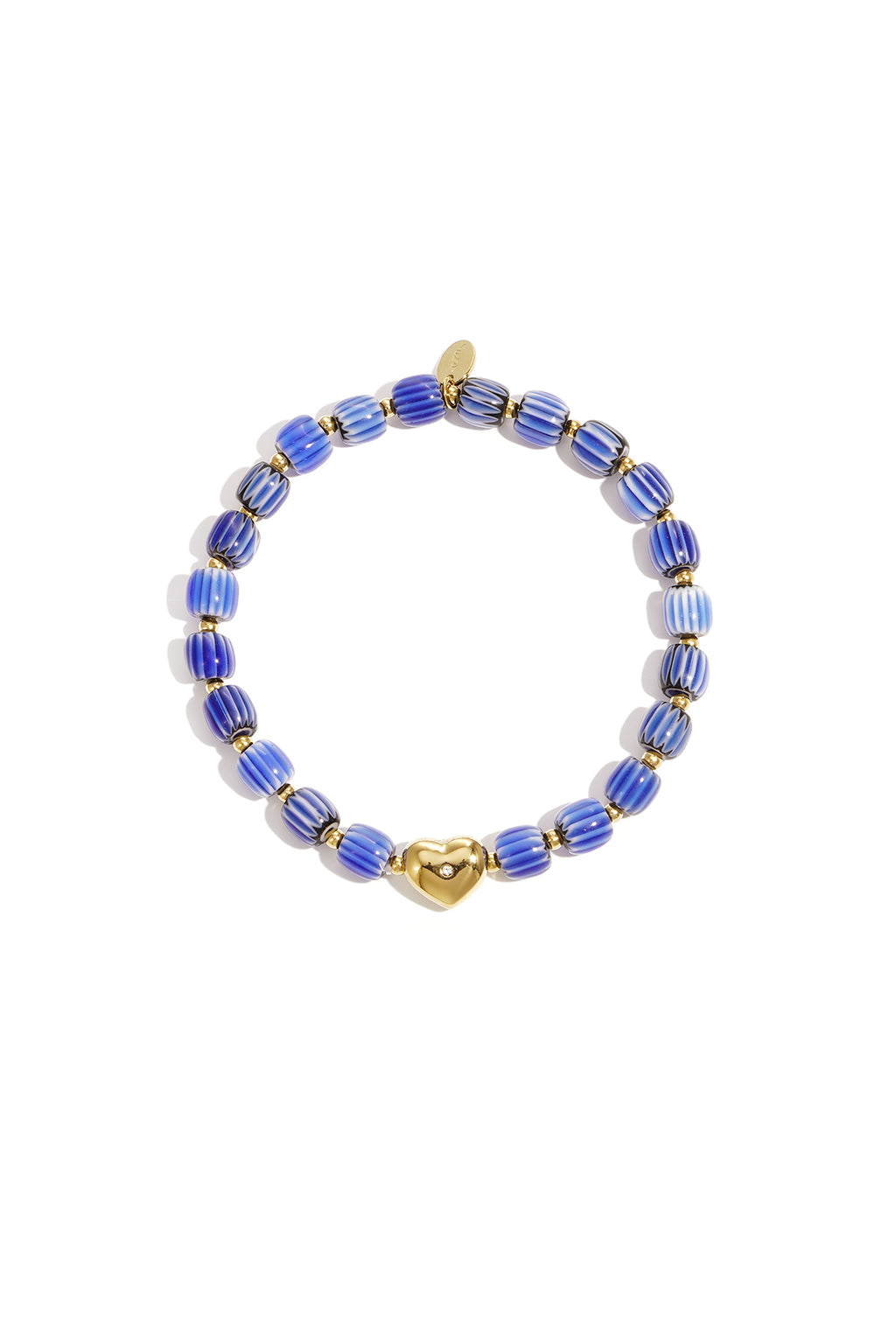 Bracelet de perles avec un centre en forme de cœur