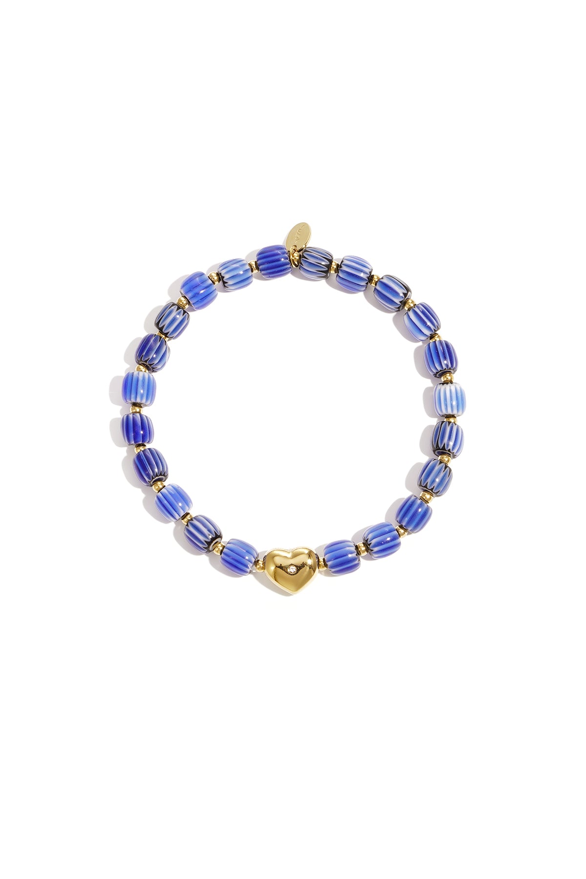 Bracelet de perles avec un centre en forme de cœur