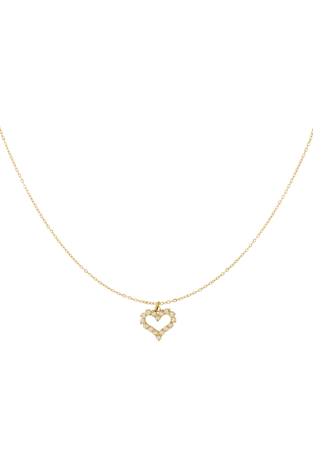 Collier coeur en strass