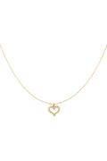 Collier coeur en strass