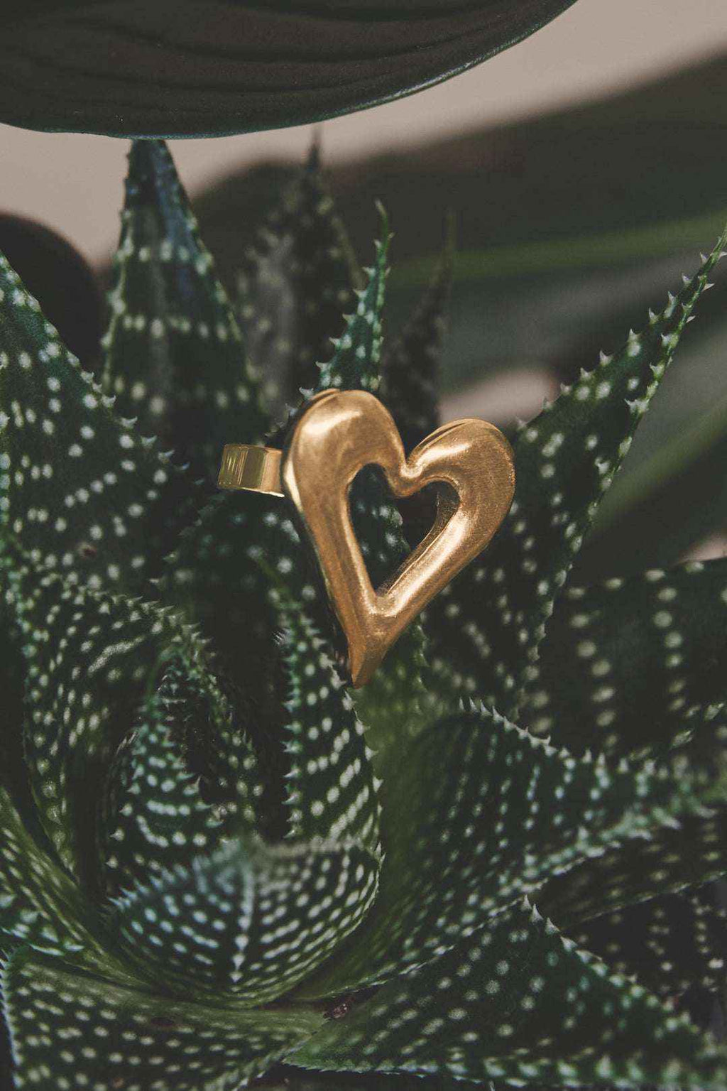 Bague Cœur Romantique - Acier Inoxydable Doré Élégante Femme
