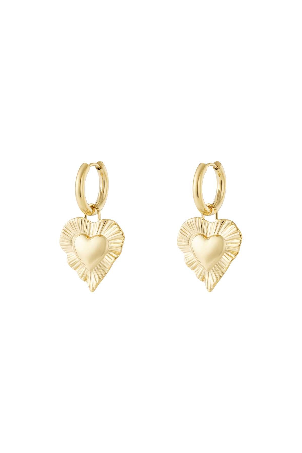 Boucles d'oreilles coeur rayonnant