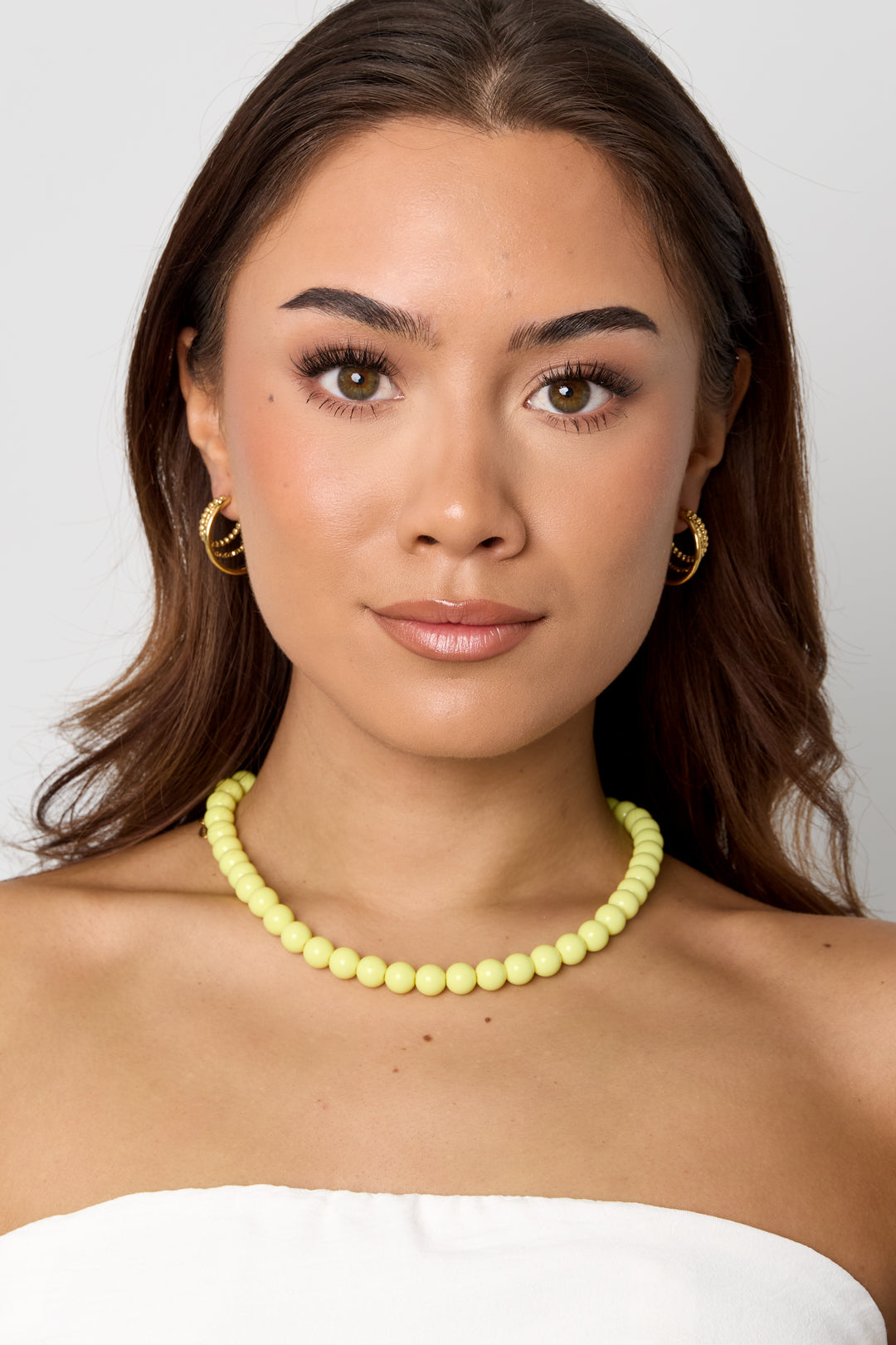 Collier à perles moyennes-10mm