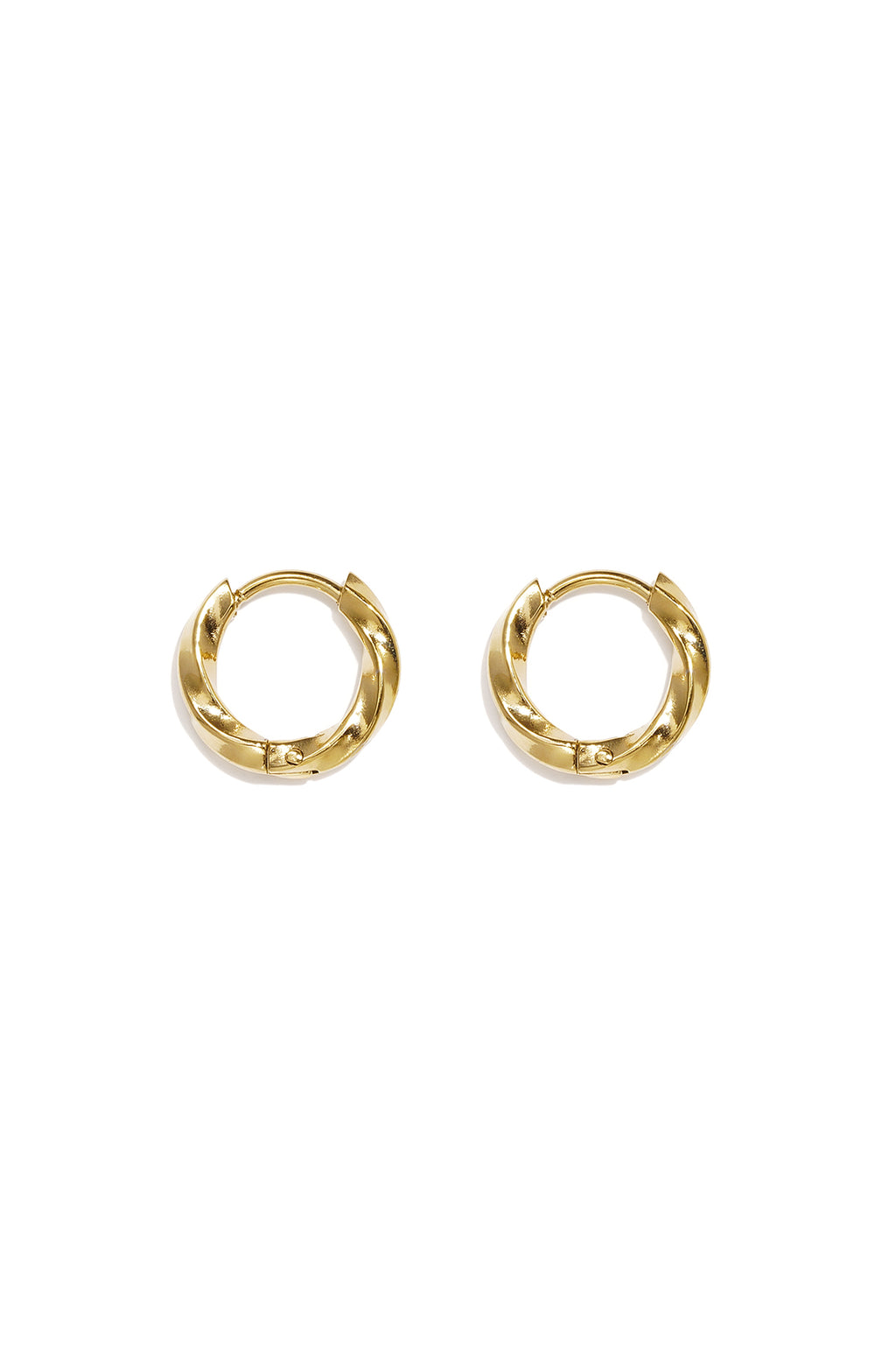 Boucles d'oreilles rondes en acier inoxydable, collection Daily Simple, bijoux pour femmes