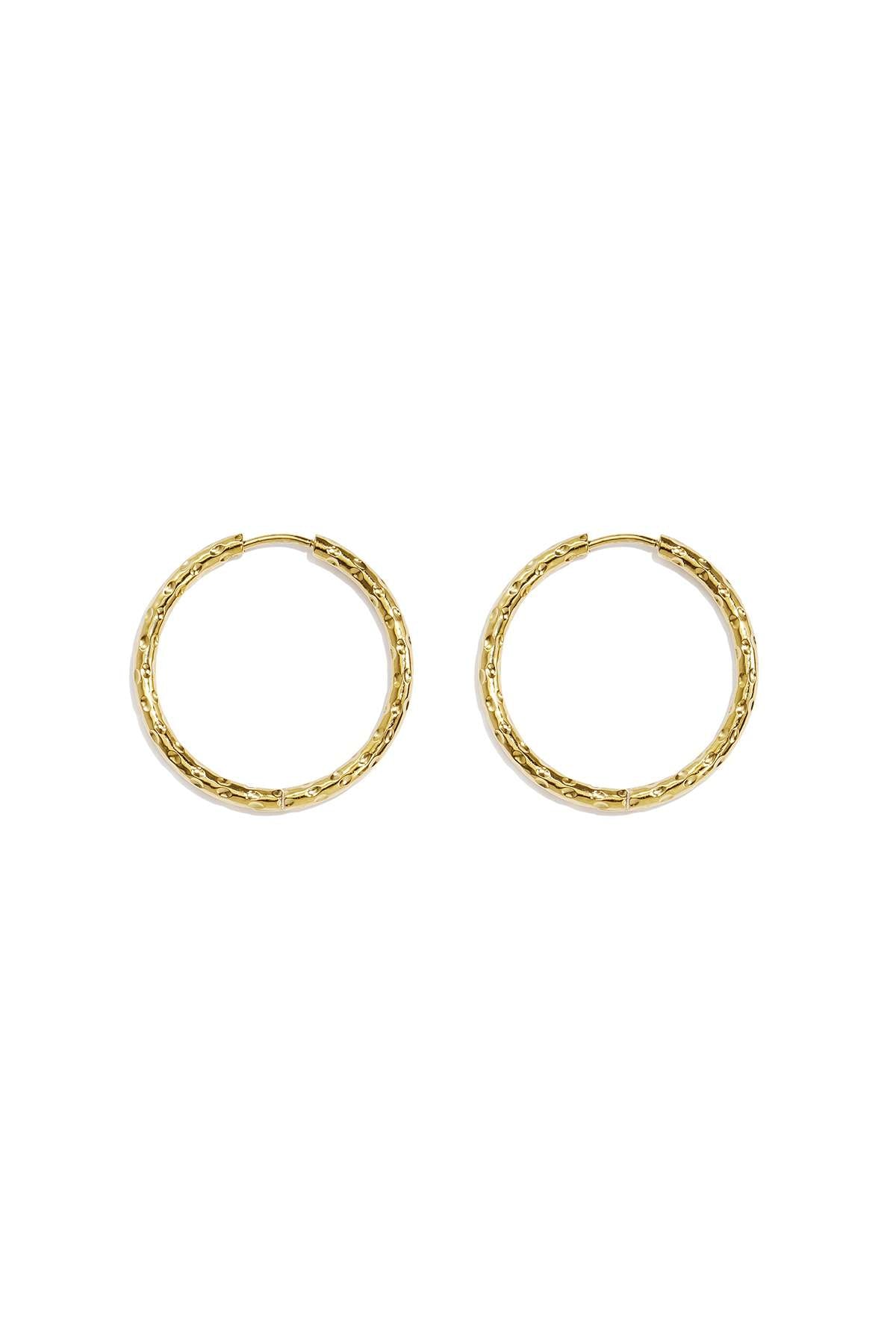 Boucles d'oreilles créoles en acier inoxydable, style simple et quotidien, collection de bijoux pour femmes