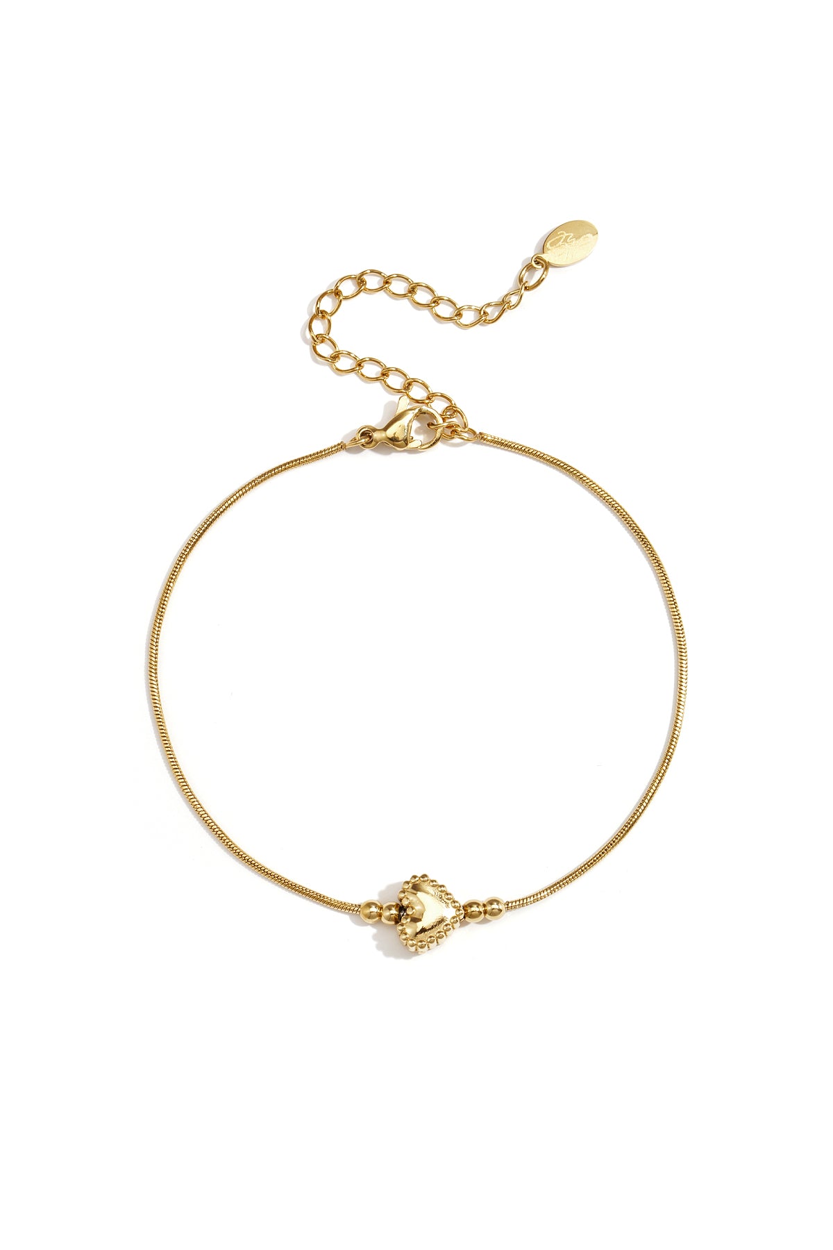 Bracelet avec cœur décoré