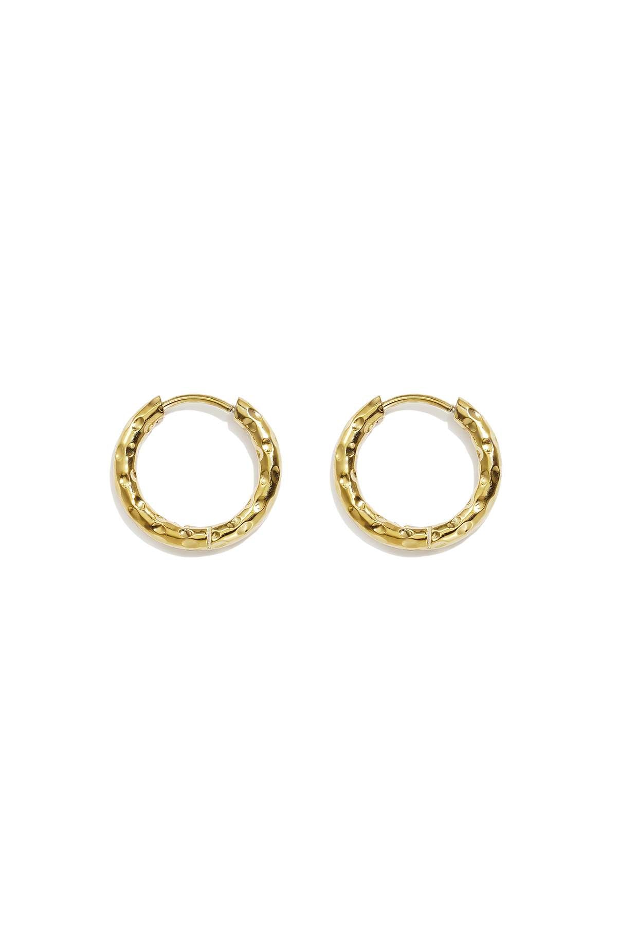 Boucles d'oreilles créoles en acier inoxydable, style simple et quotidien, collection de bijoux pour femmes