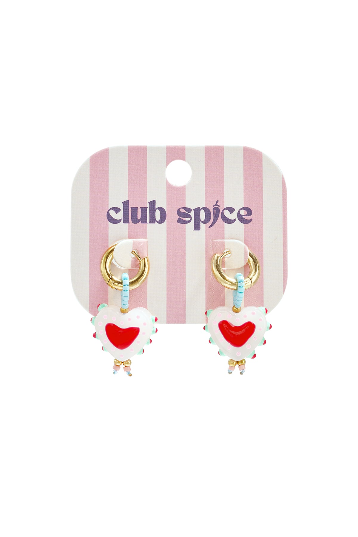 Boucles d'oreilles en acier inoxydable plaqué or 14 carats, perles en forme de cœur, collection Daily Simple