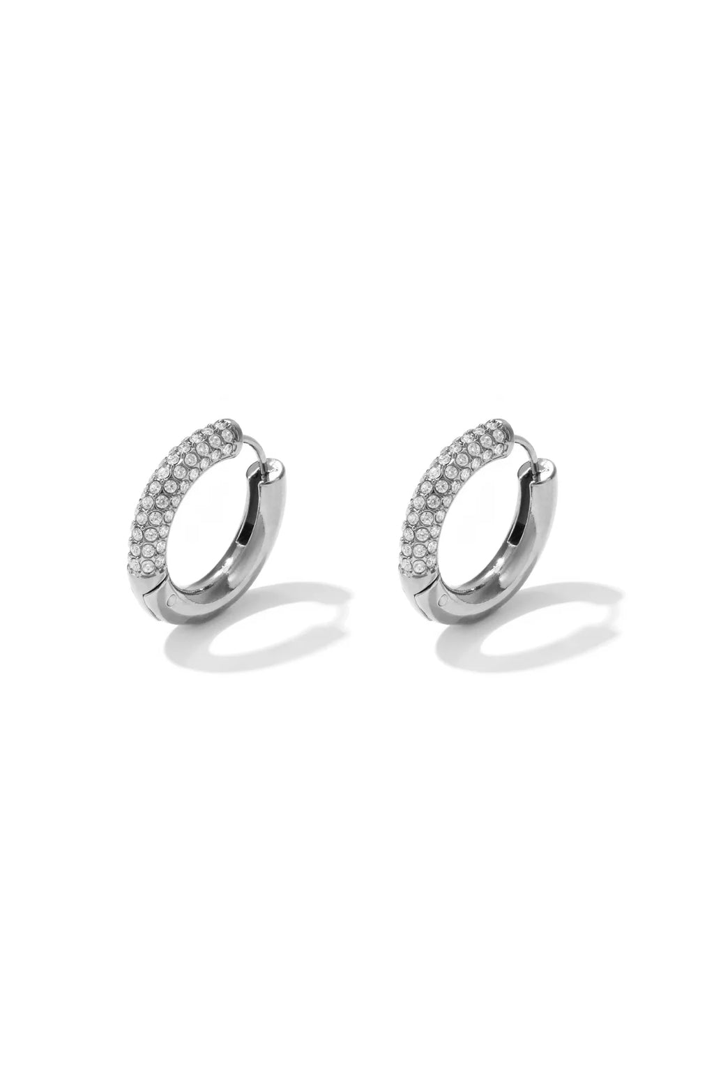 Boucles d'oreilles créoles en acier inoxydable,