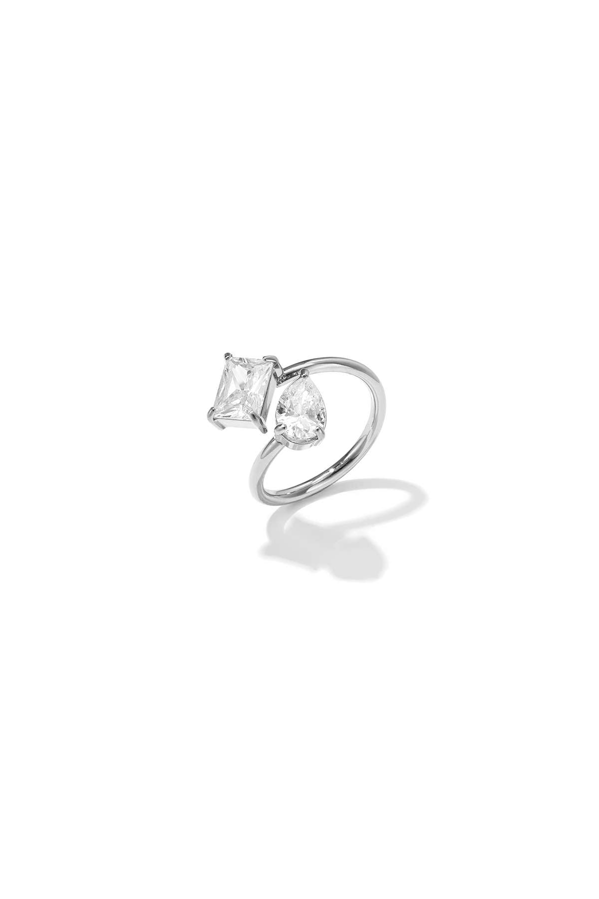 Bague minimaliste en acier inoxydable, forme elliptique, collection Simple Daily Simple, bijoux pour femmes