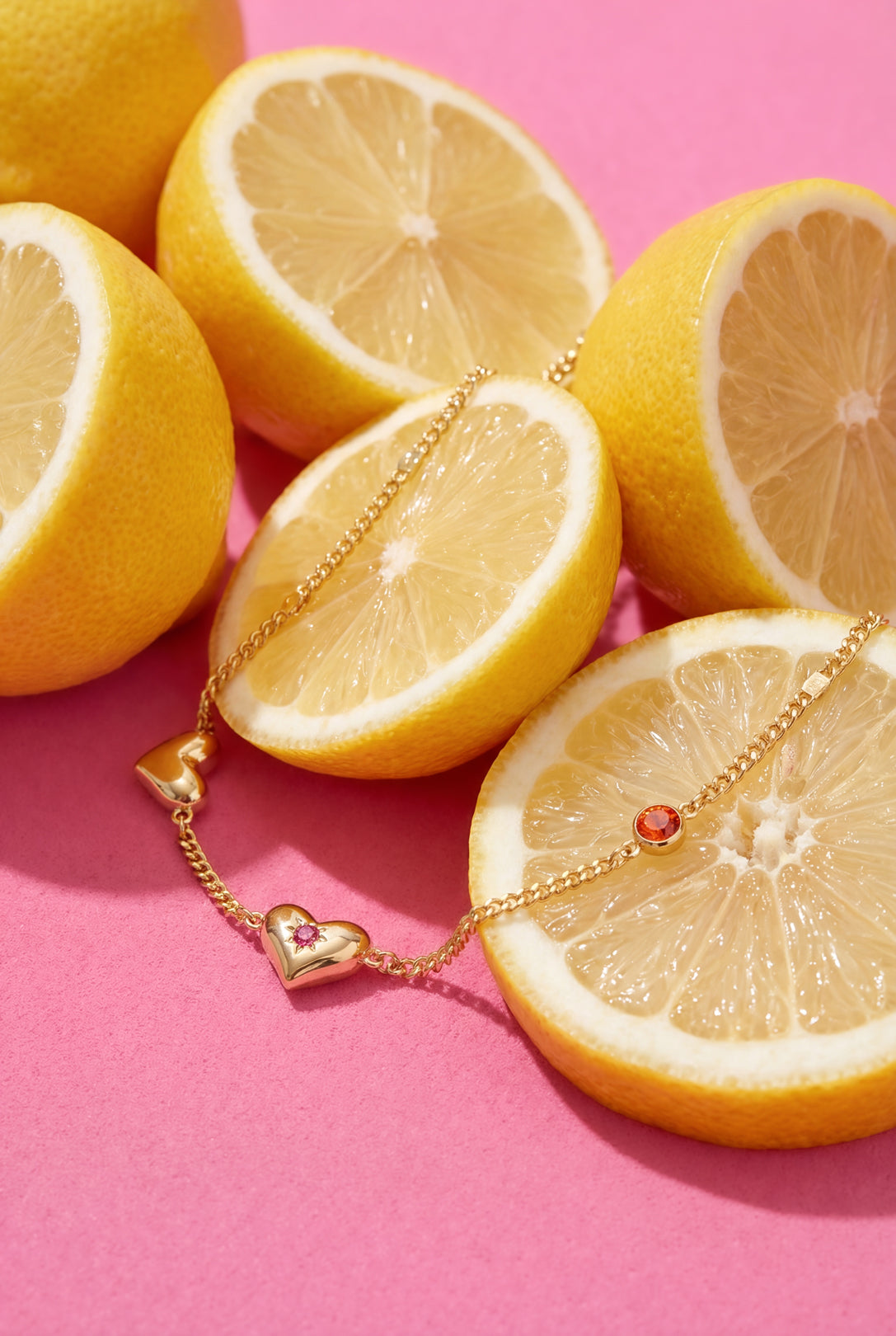 Bracelet à motif cœur et pierre
