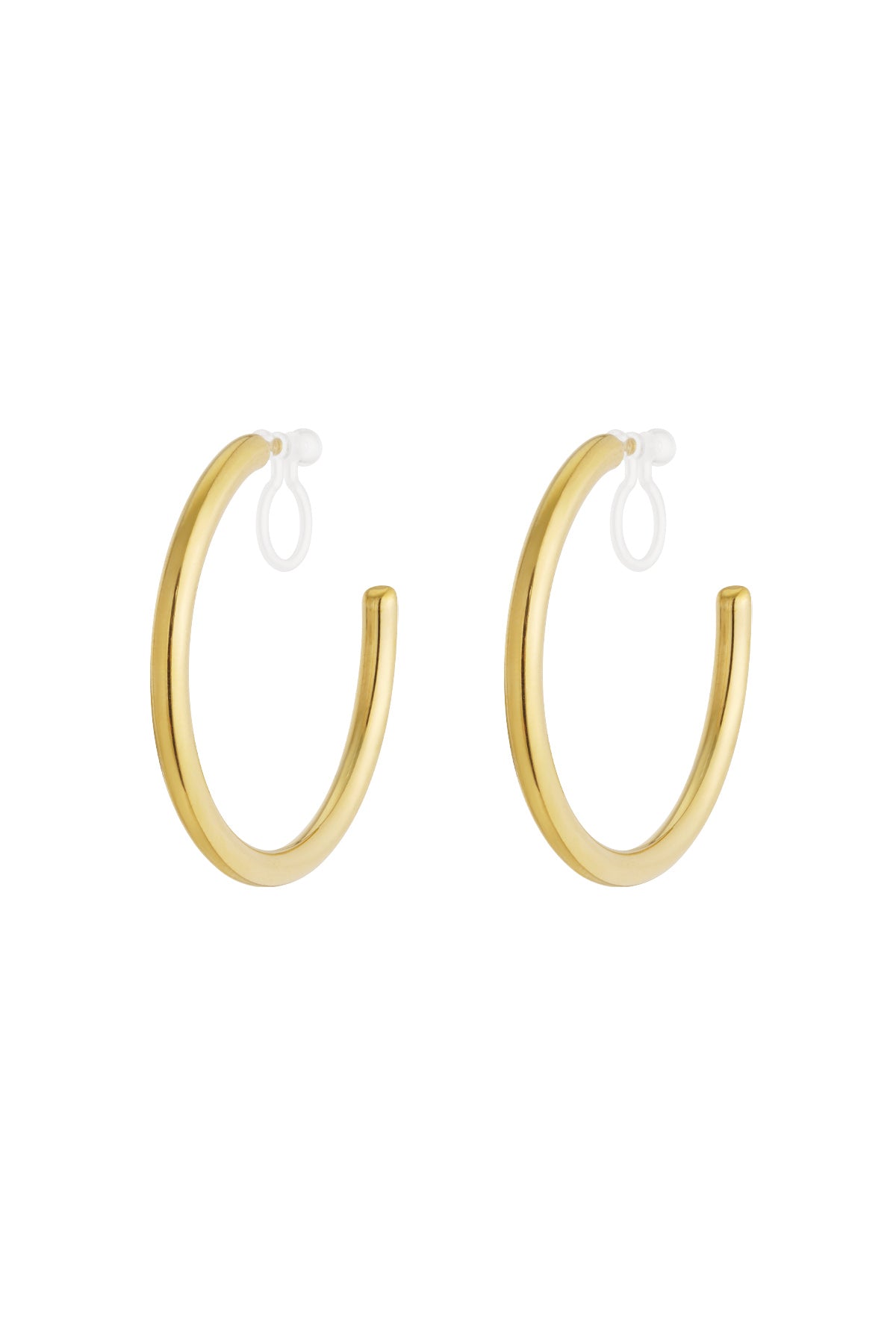 Boucles d'oreilles créoles classiques à clip