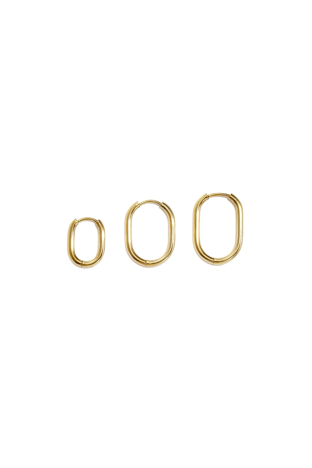 Boucles d'oreilles en acier inoxydable, forme géométrique