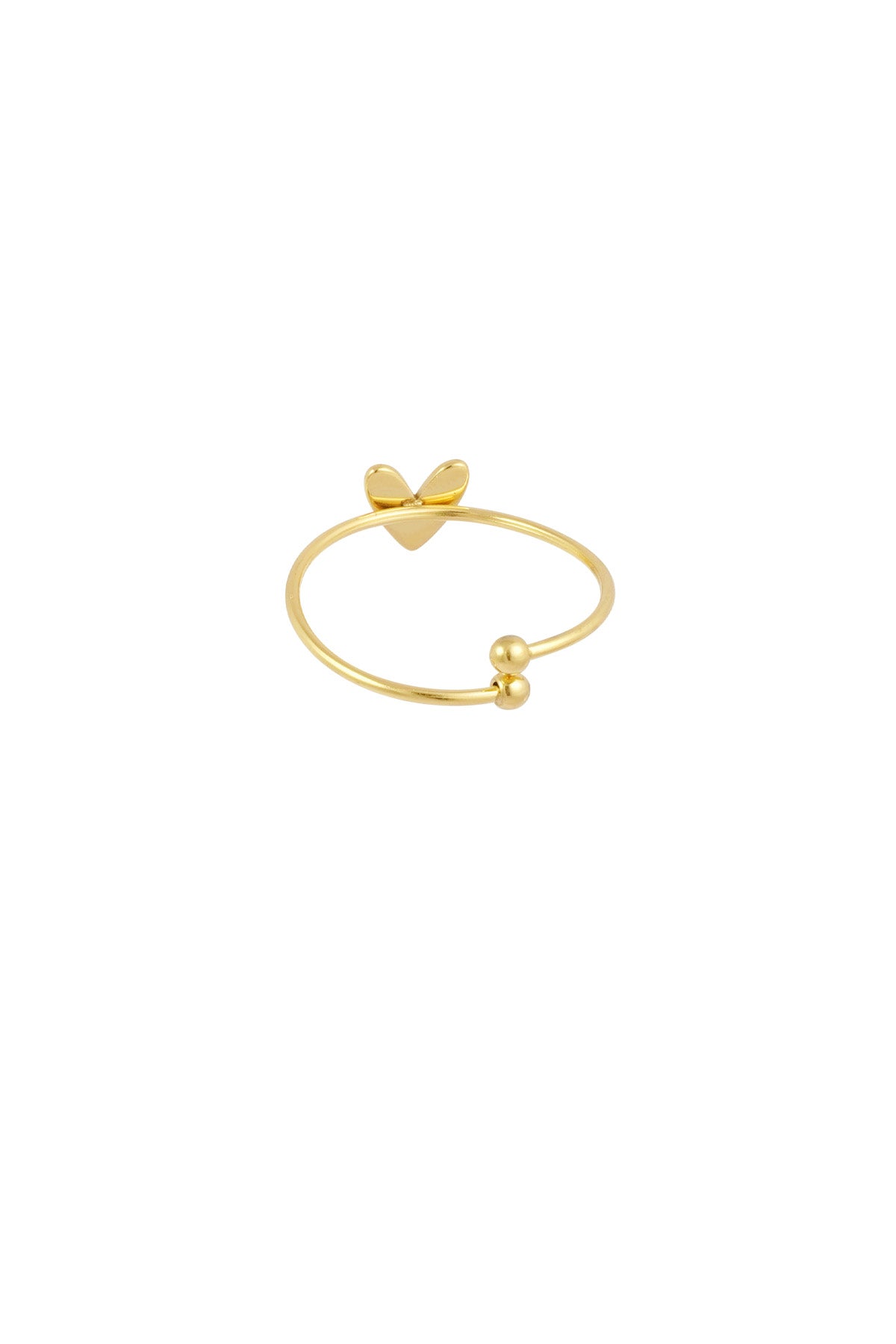 Bague coeur acier inoxydable
