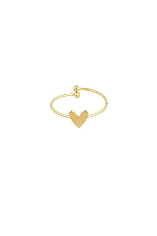 Bague coeur acier inoxydable