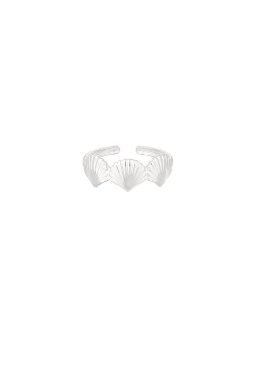 bague amoureux des coquillages acier inoxydable
