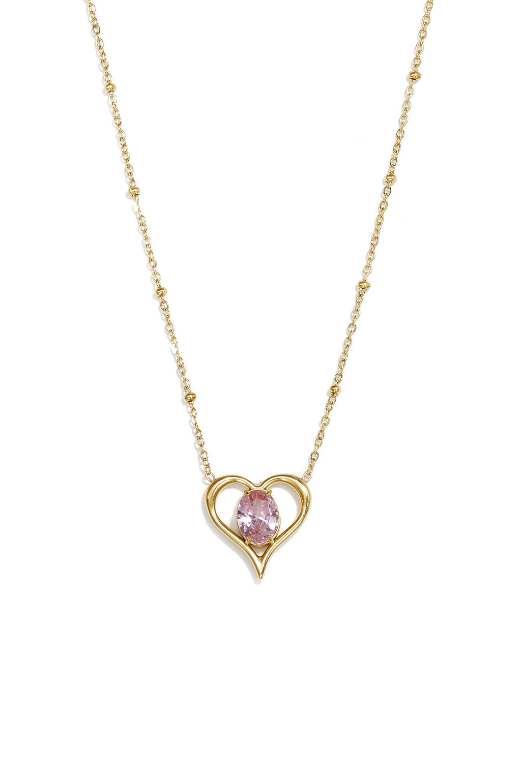 Colliers pendentifs en acier inoxydable en forme de cœur, collection Daily Simple