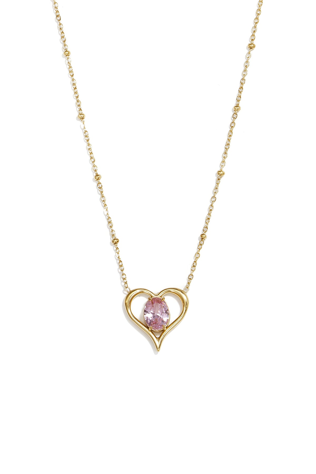 Colliers pendentifs en acier inoxydable en forme de cœur, collection Daily Simple