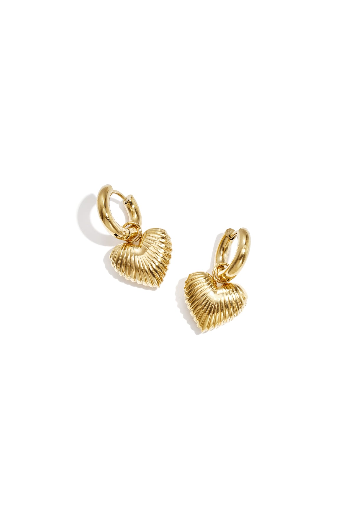 Boucles d'oreilles au cœur rayonnant