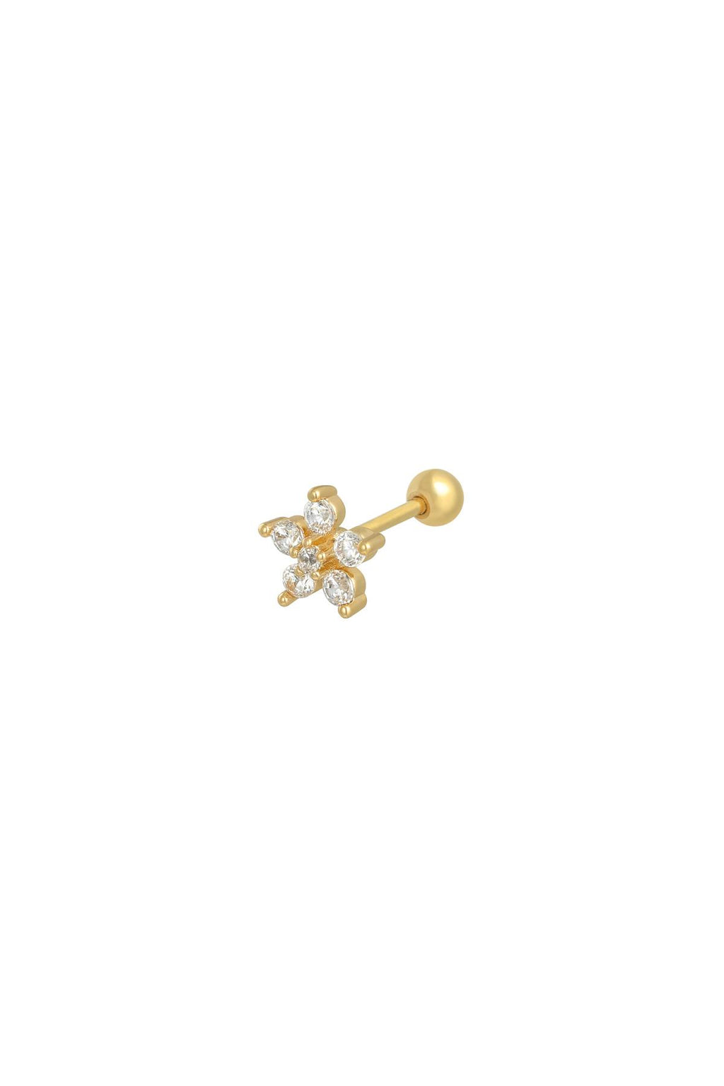 Piercing Flower Argenté Cuivré,Acier inoxydable