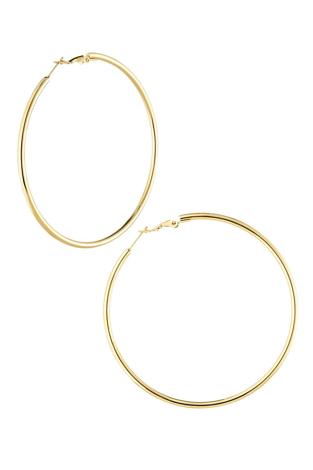 Boucles d'Oreilles Cerceaux Irréguliers Plaqué Or 14 Carats - Design Unique & Éclat Femme