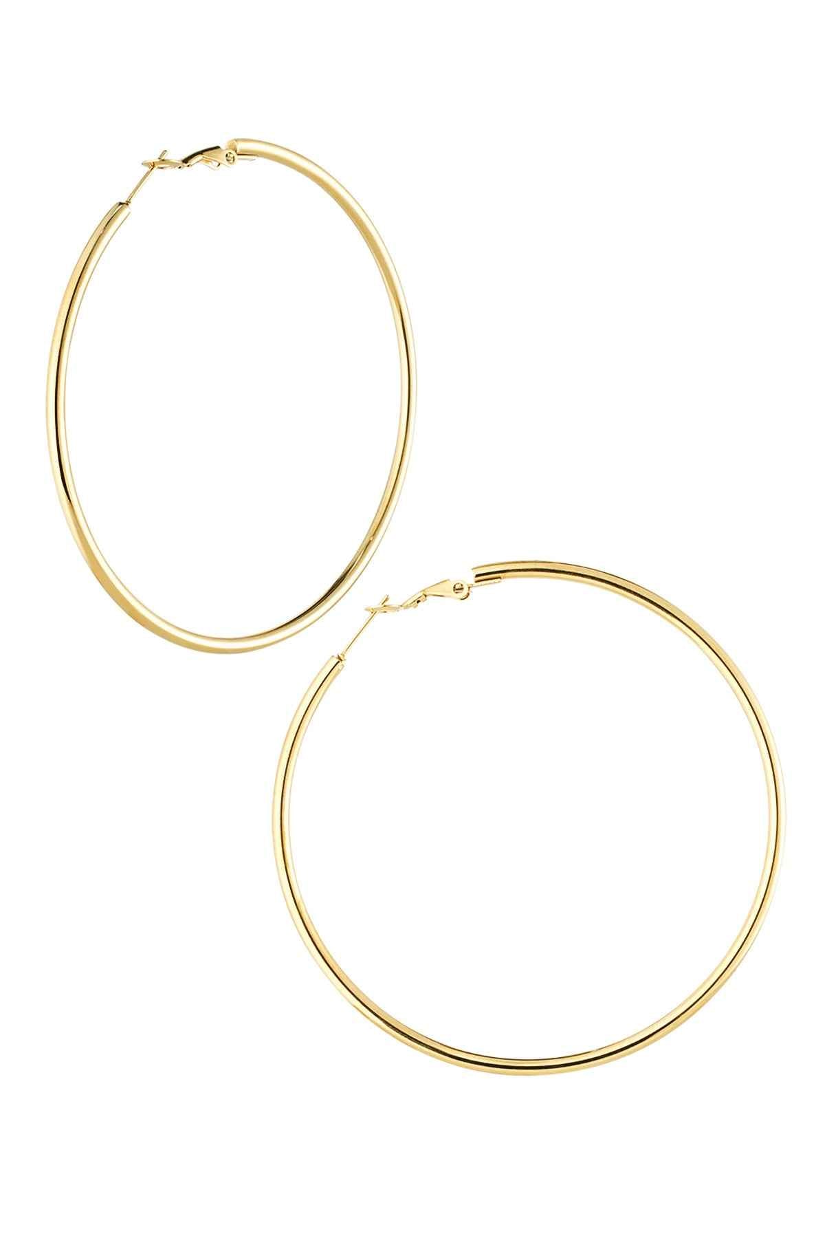Boucles d'Oreilles Cerceaux Irréguliers Plaqué Or 14 Carats - Design Unique & Éclat Femme