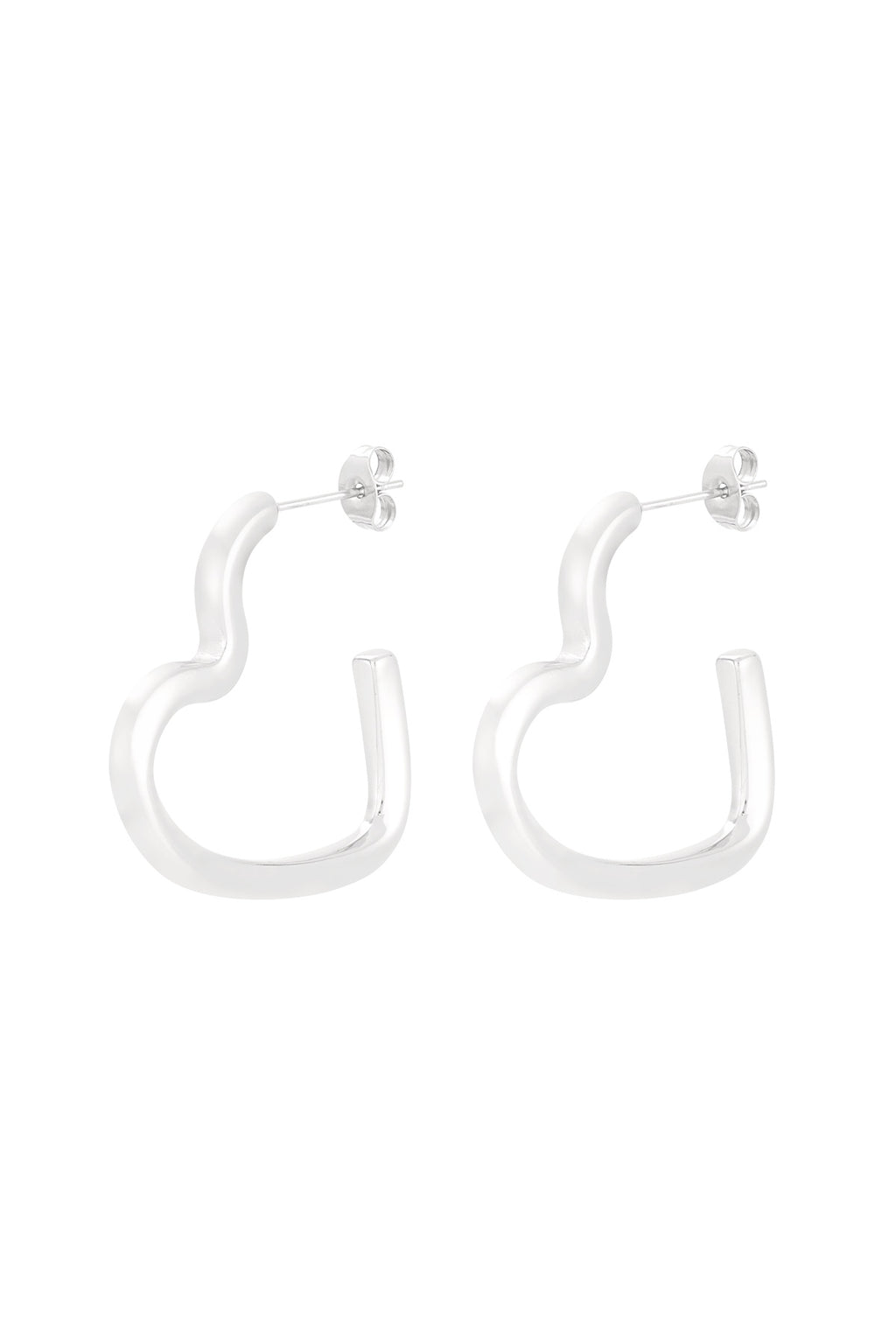 boucles d'oreilles coeur ouvert