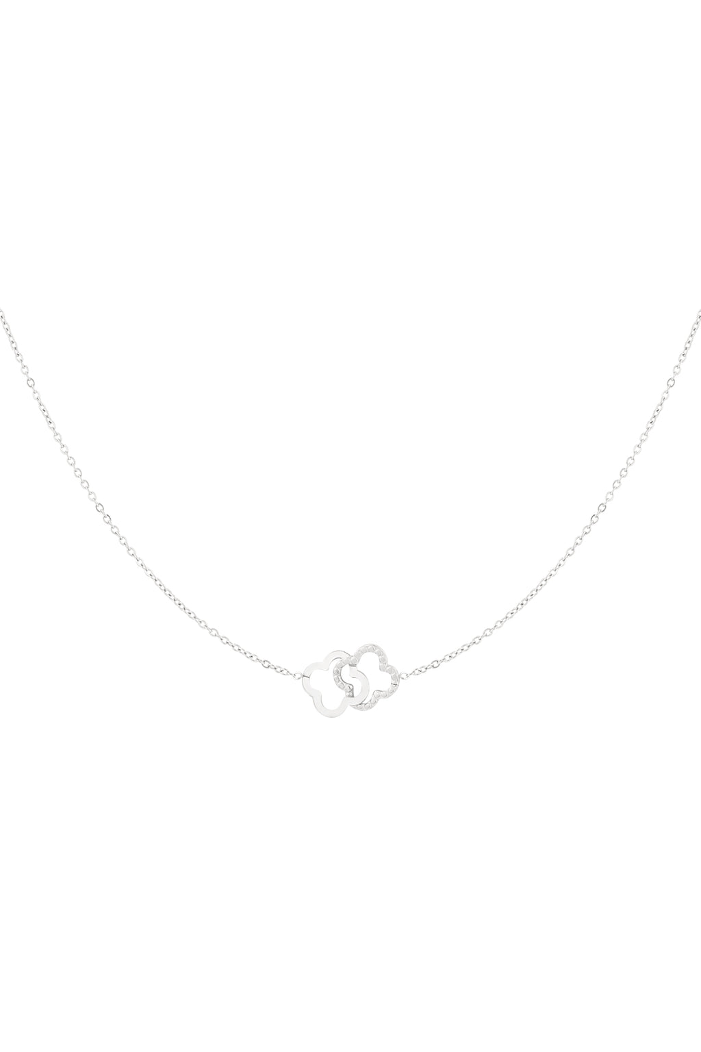 Collier Porte-Bonheur Trèfle Acier Inoxydable - Symbole Chance & Style Quotidien Femme - Bijoumani