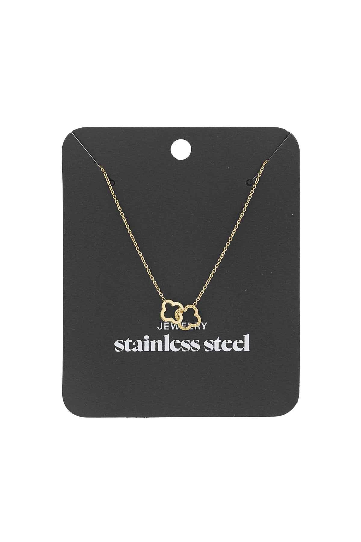 Collier Porte-Bonheur Trèfle Acier Inoxydable - Symbole Chance & Style Quotidien Femme