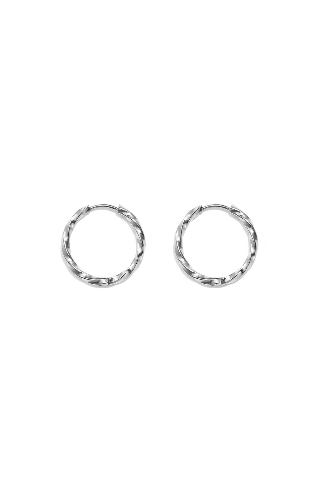 Boucles d'oreilles rondes en acier inoxydable, collection Daily Simple, bijoux pour femmes