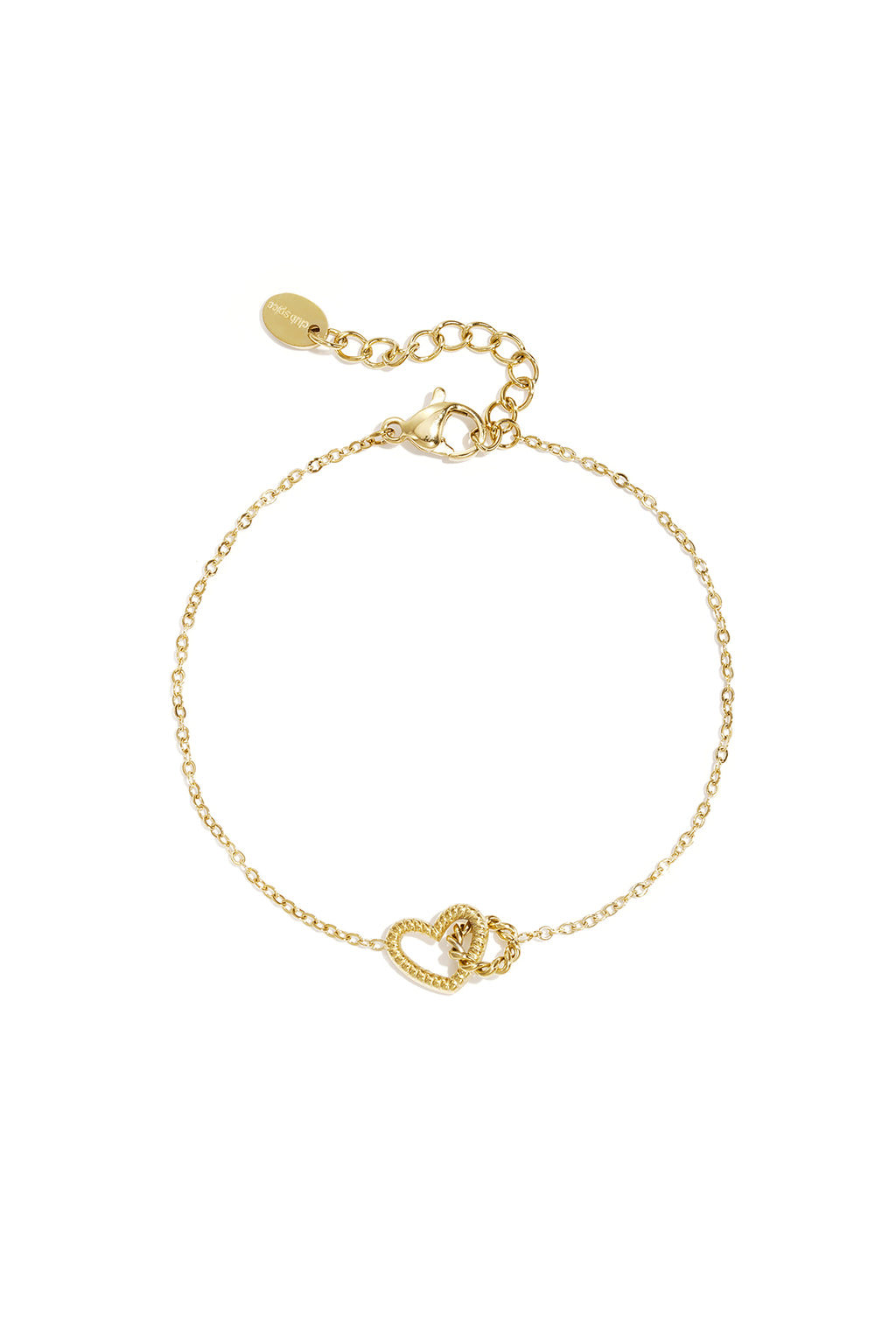 Bracelet avec breloque cœur reliée