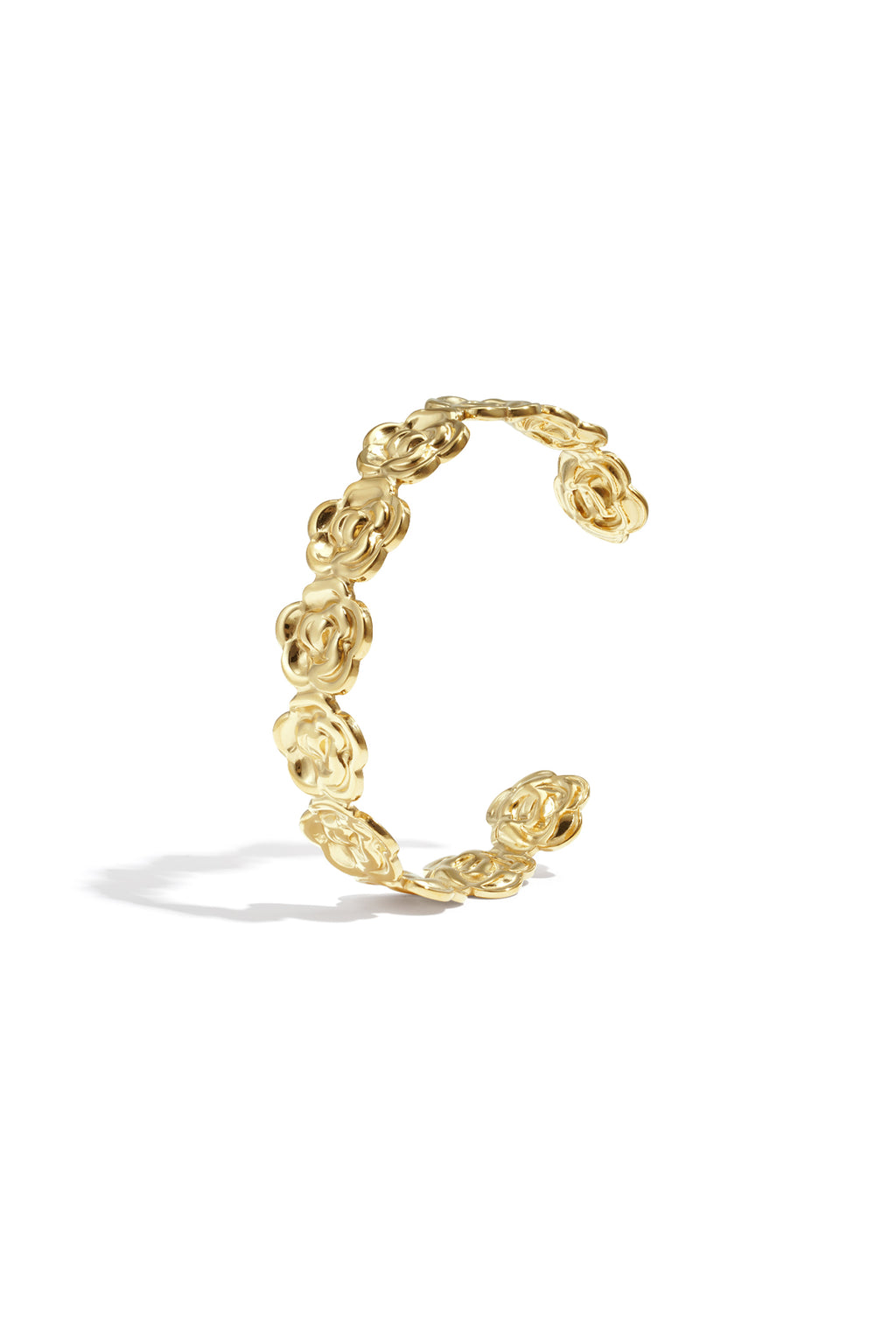 Bracelets manchettes en acier inoxydable, série florale décontractée