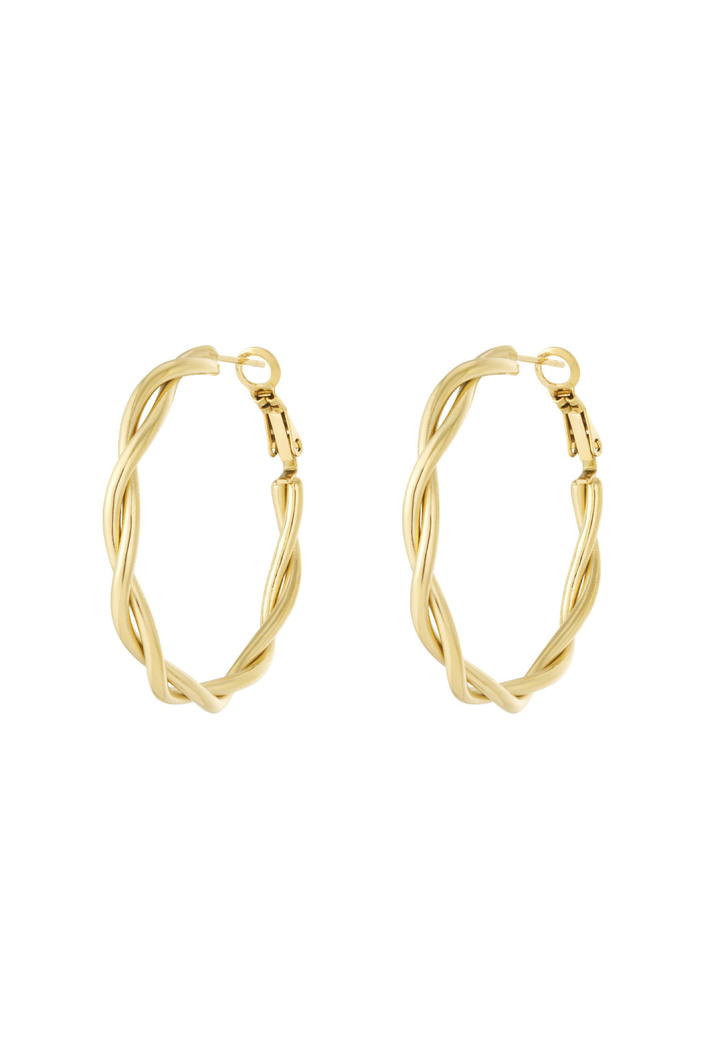 Boucles d'oreilles créoles torsadées - Bijoumani