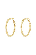 Boucles d'oreilles créoles torsadées - Bijoumani