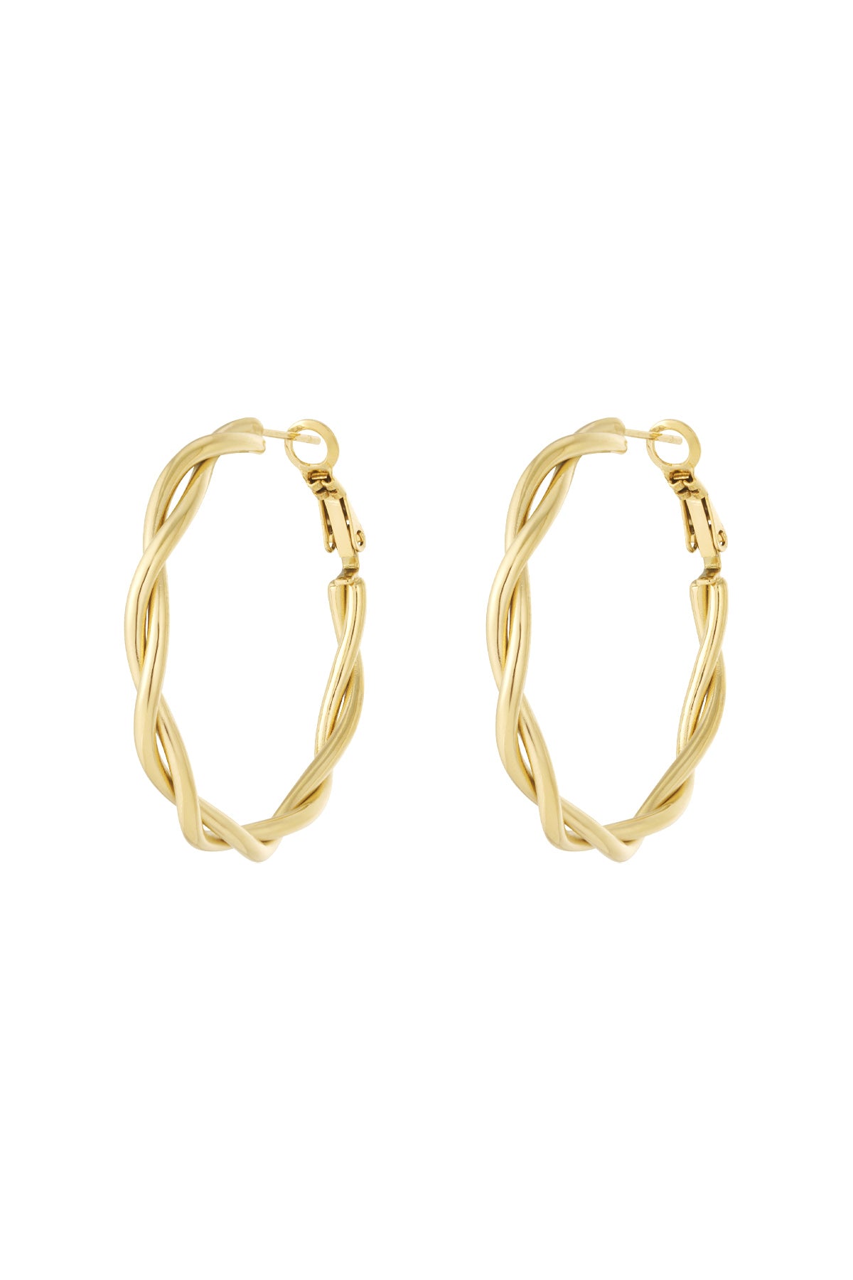 Boucles d'oreilles créoles torsadées - Bijoumani