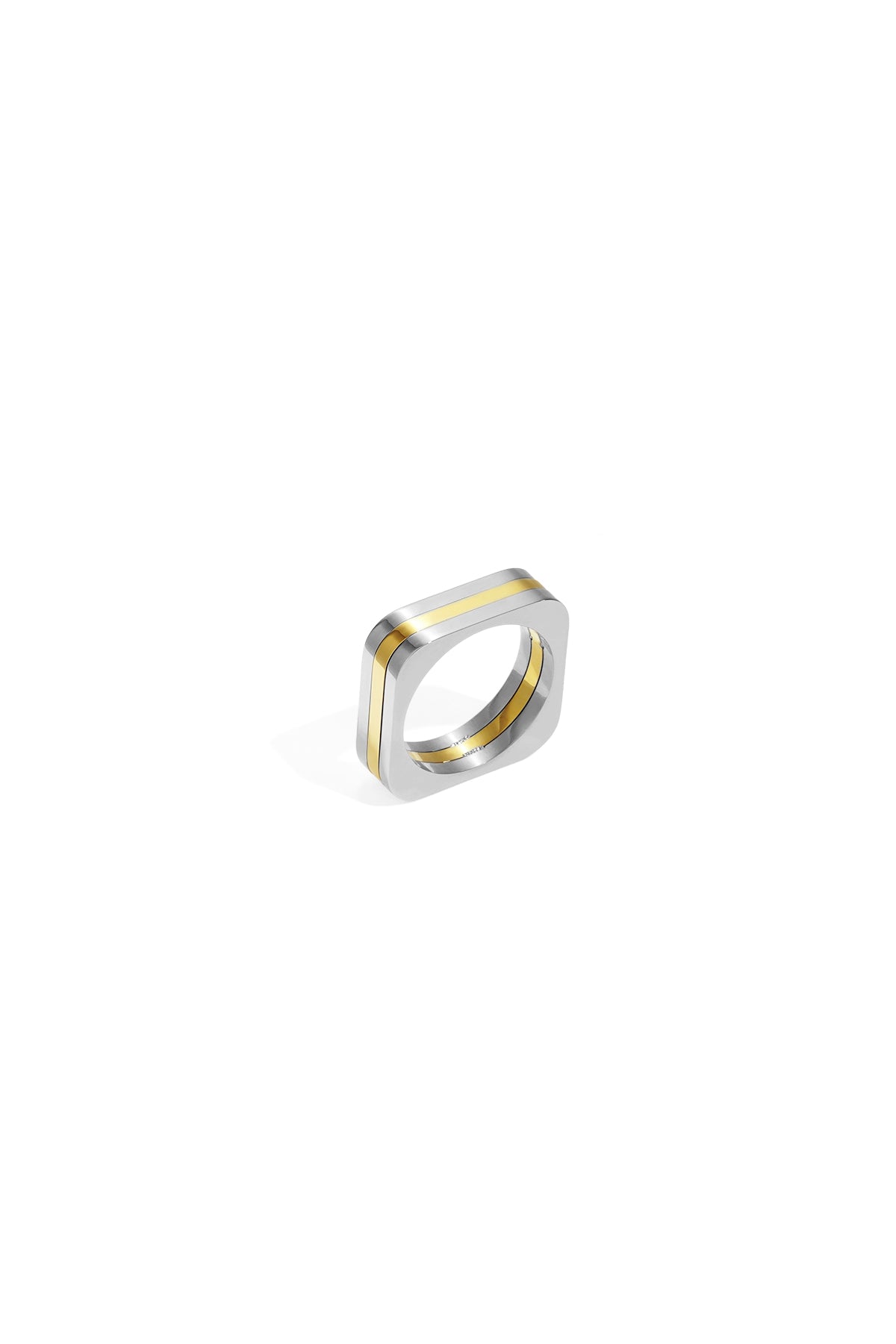 Bagues minimalistes en acier inoxydable rectangulaires Simple Daily 
